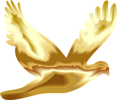 Golden Eagle Silhouette PNG Image