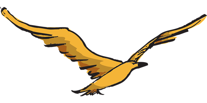 Golden Eagle Silhouette PNG Image