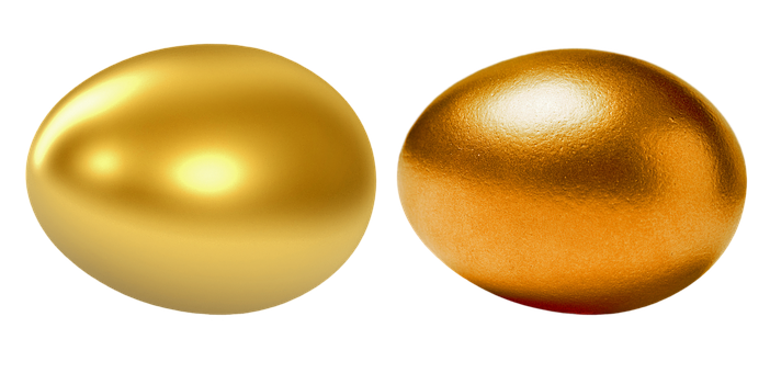 Golden Eggs Black Background PNG Image