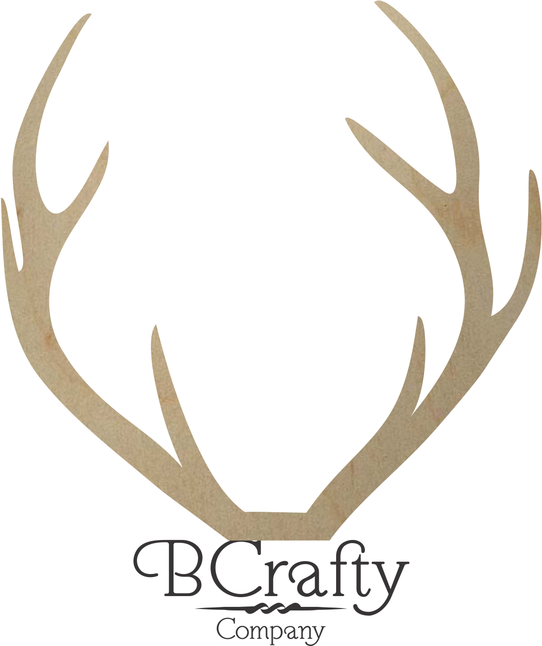 Golden Elk Antlers Logo PNG Image