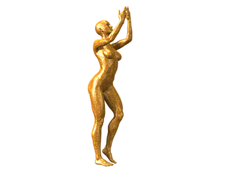 Golden_ Figure_of_ Woman PNG Image
