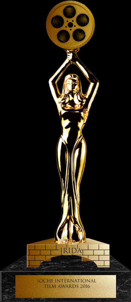 Golden Film Reel Trophy2016 PNG Image