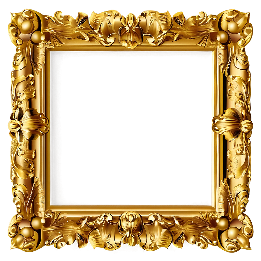 Golden Frame Clipart Png 05252024 PNG Image