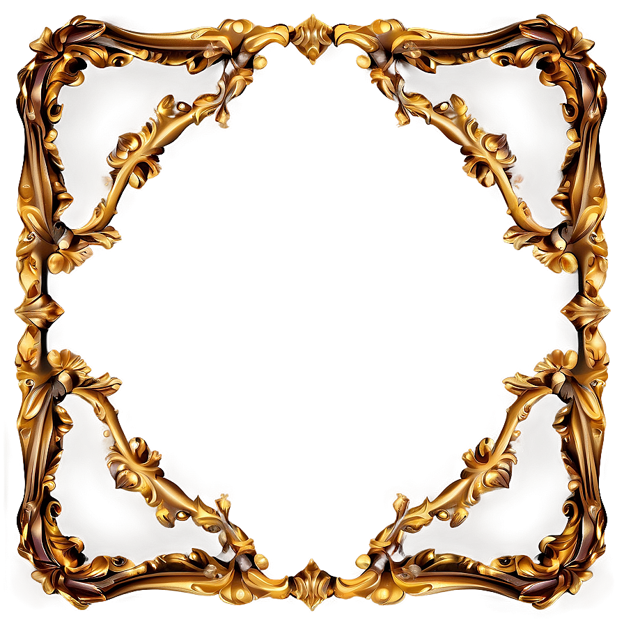 Golden Frame Decoration Png 54 PNG Image