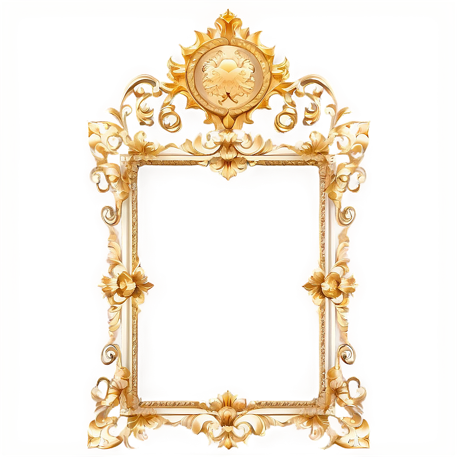 Golden Frame Decoration Png Fbq PNG Image