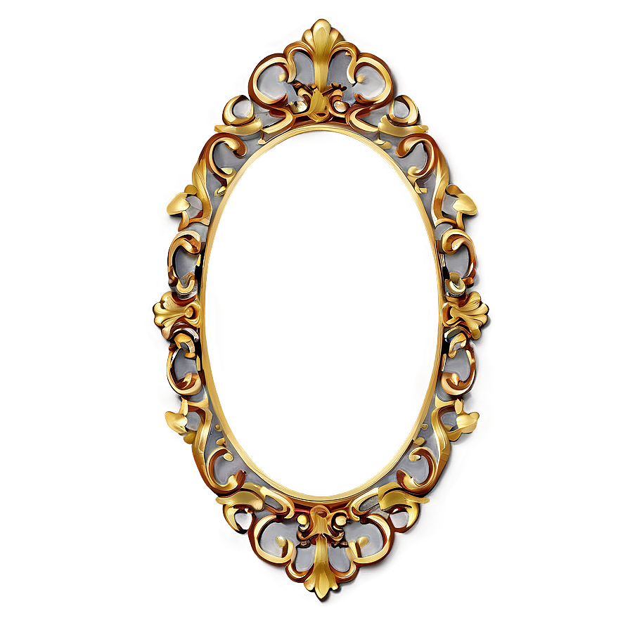 Golden Frame Decoration Png Skc PNG Image