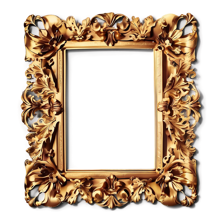 Golden Frame For Art Png Ame PNG Image