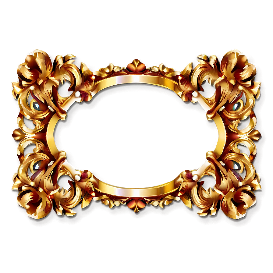 Golden Frame Ornament Png 1 PNG Image