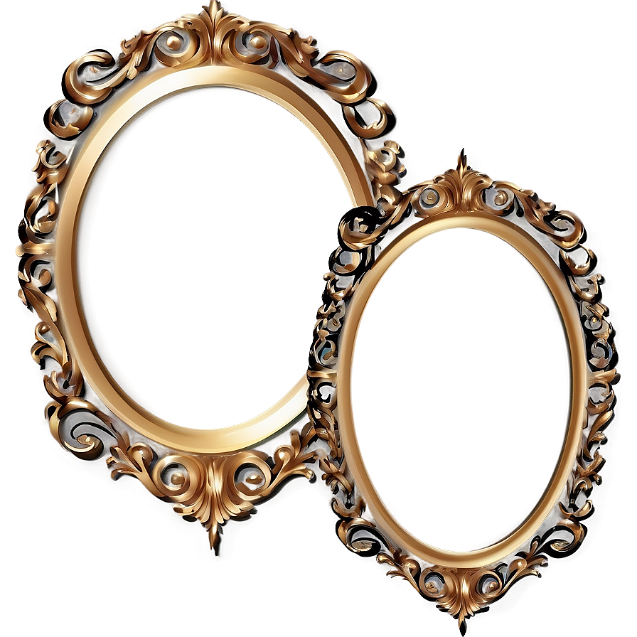 Golden Frame Ornament Png Eyg PNG Image