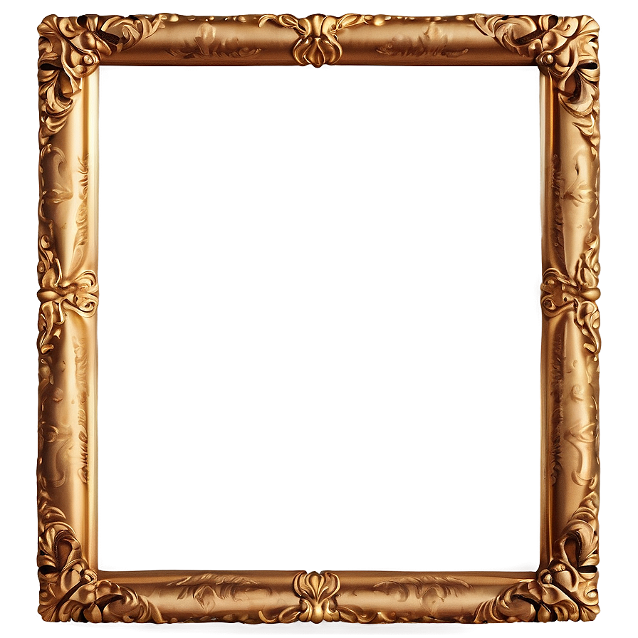 Golden Frame With Glass Png 05252024 PNG Image