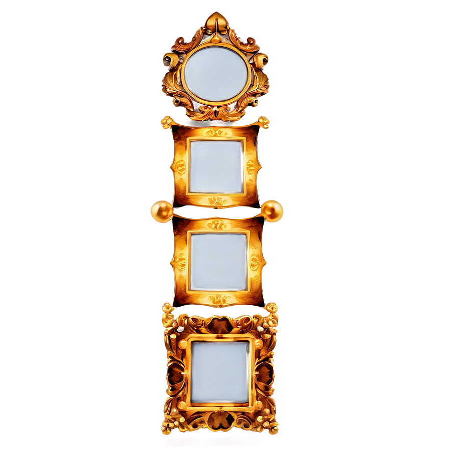 Golden Frame With Glass Png 05252024 PNG Image