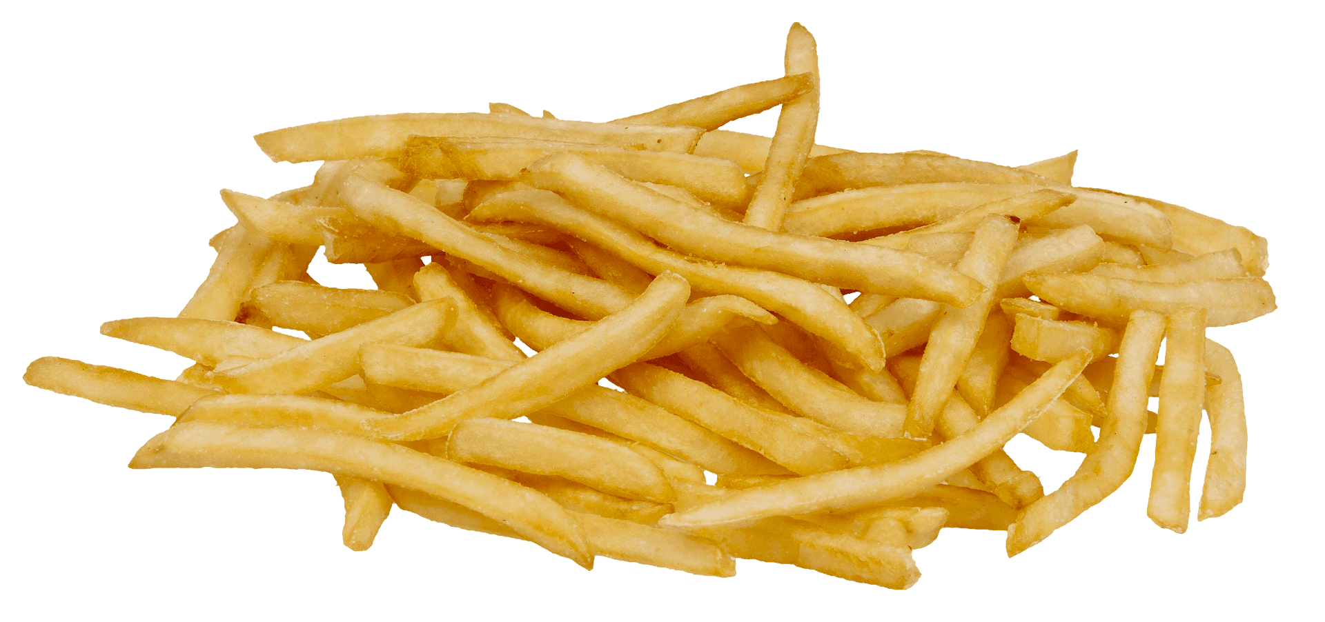 Golden French Fries Isolated PNG Image