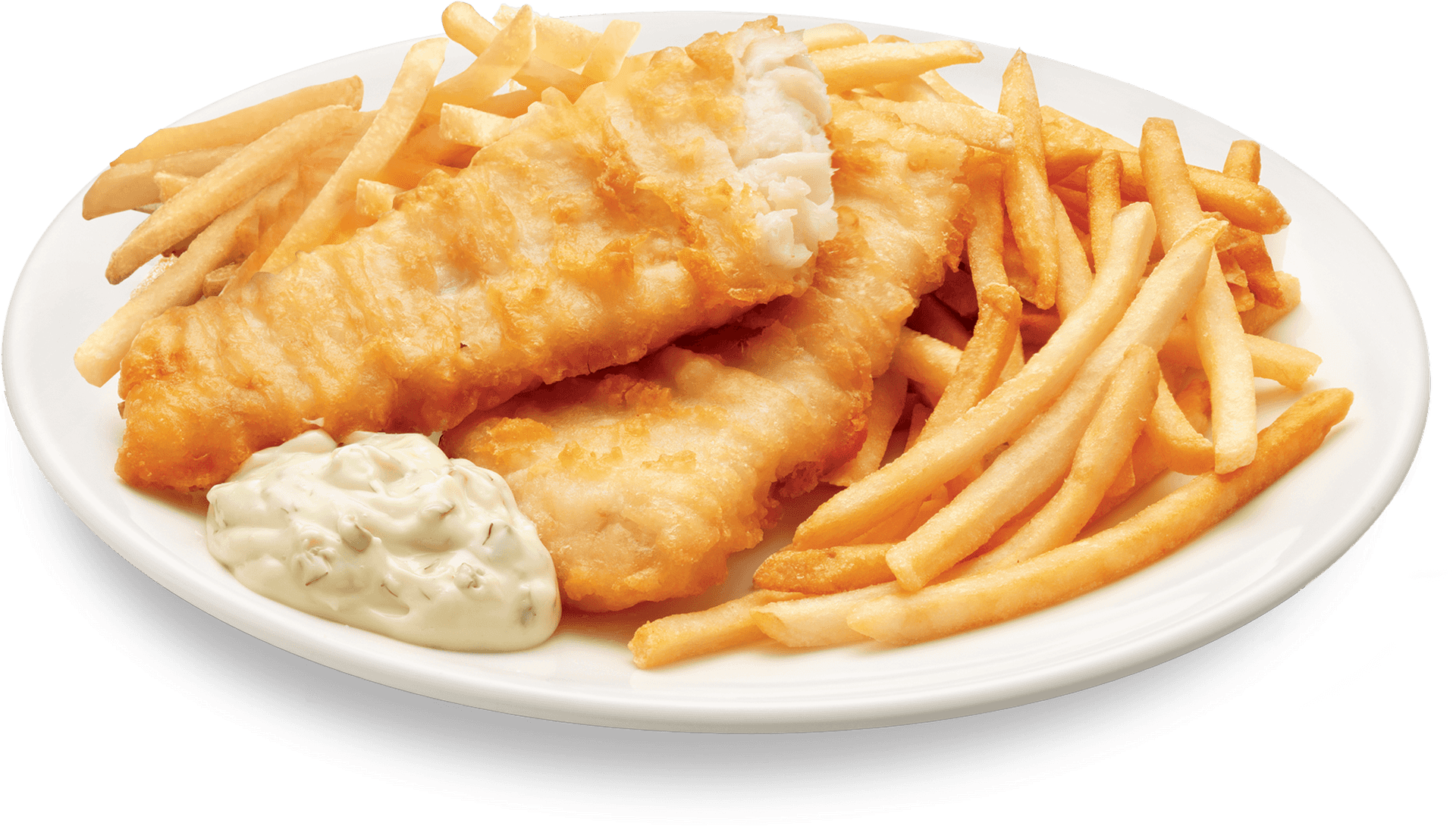 Golden Fried Fishand Chipswith Tartar Sauce PNG Image