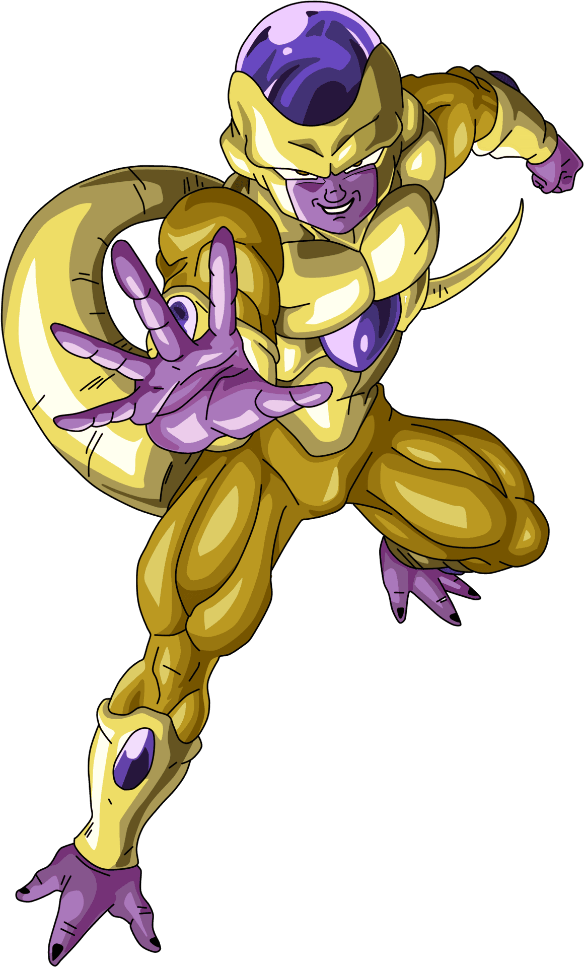 Golden Frieza Power Stance PNG Image