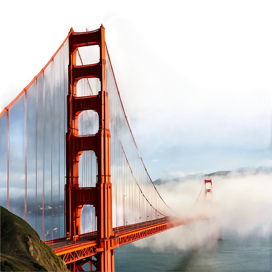 Golden Gate Bridge Foggy Morning Png 99 PNG Image