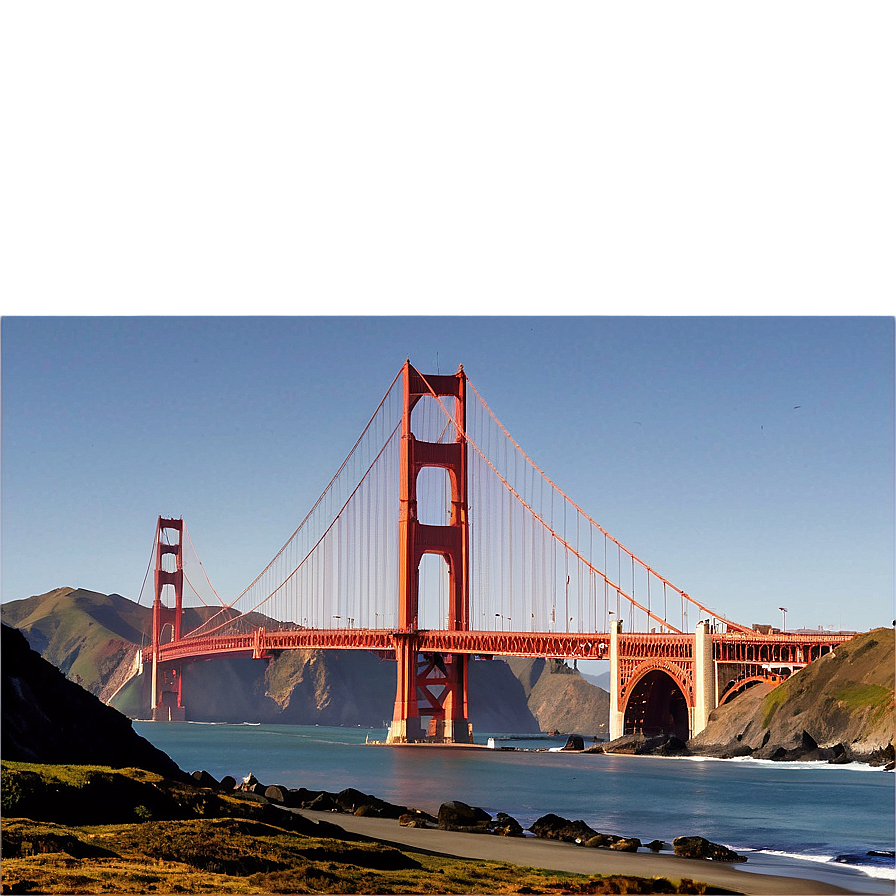 Golden Gate Bridge From Baker Beach Png 19 PNG Image