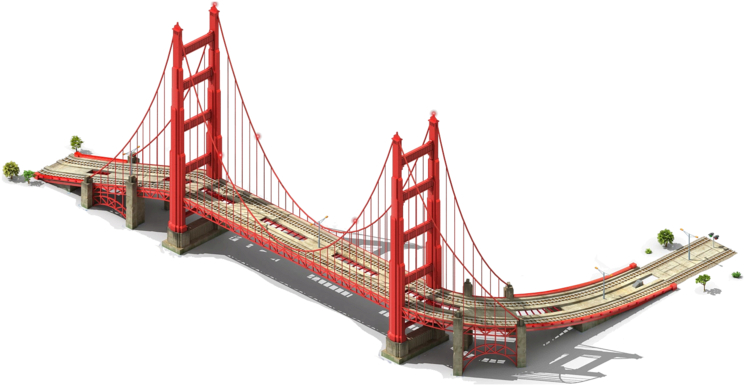 Golden Gate Bridge Illustration PNG Image