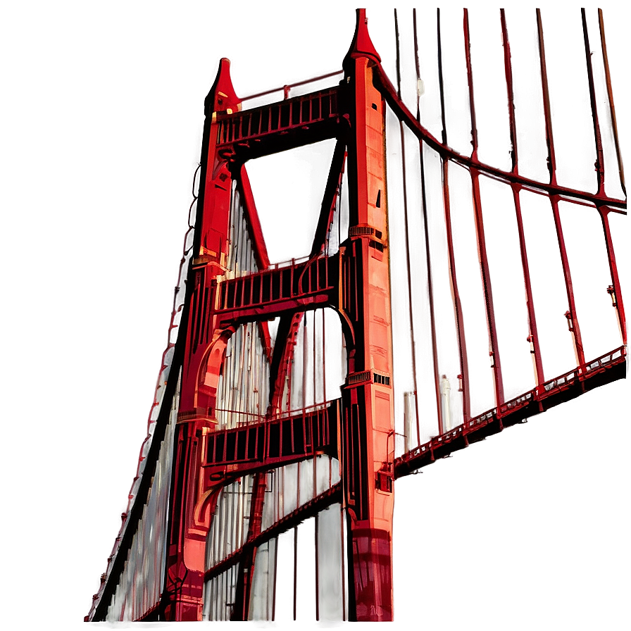 Golden Gate Bridge With Moon Overhead Png Jdc1 PNG Image