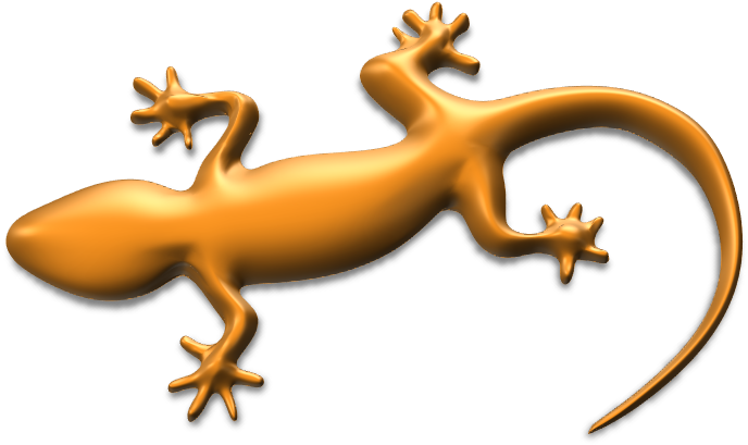 Golden Gecko Graphic PNG Image