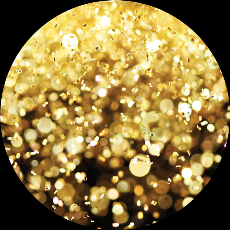 Golden Glitter Bokeh Background PNG Image