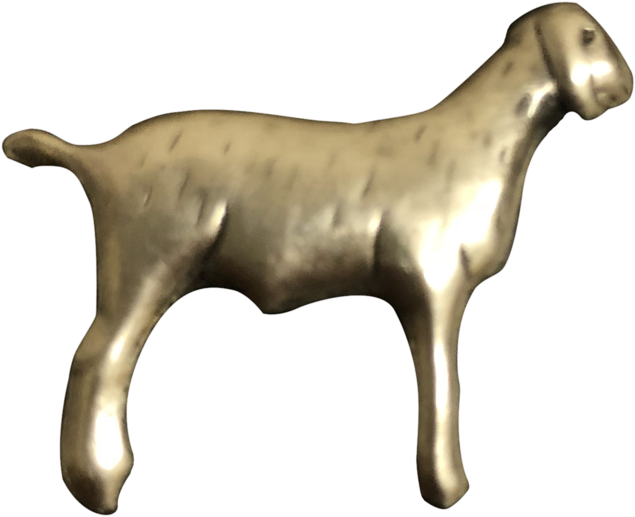 Golden Goat Statuette PNG Image