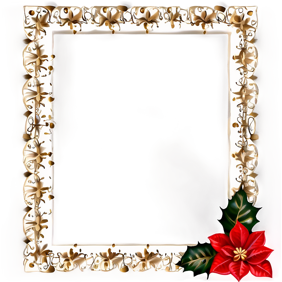 Golden Holiday Border Png Yrv51 PNG Image