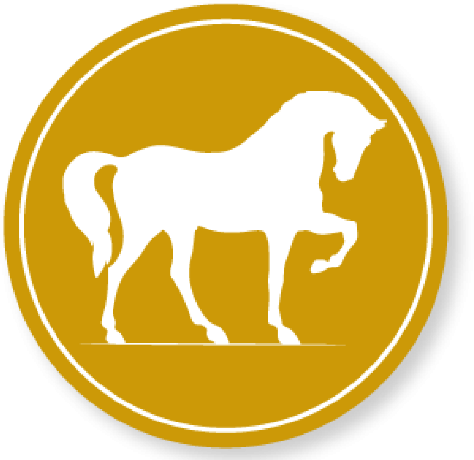 Golden Horse Silhouette Icon PNG Image