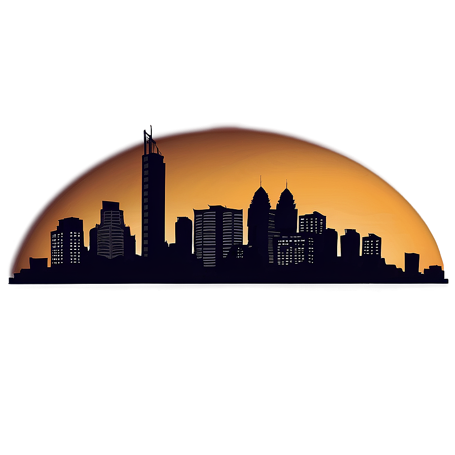 Golden Hour Skyline Png Ysj PNG Image