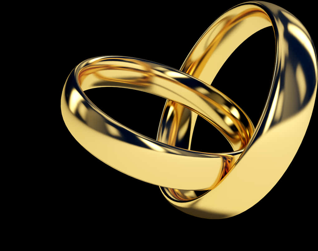 Golden Infinity Ring Concept PNG Image