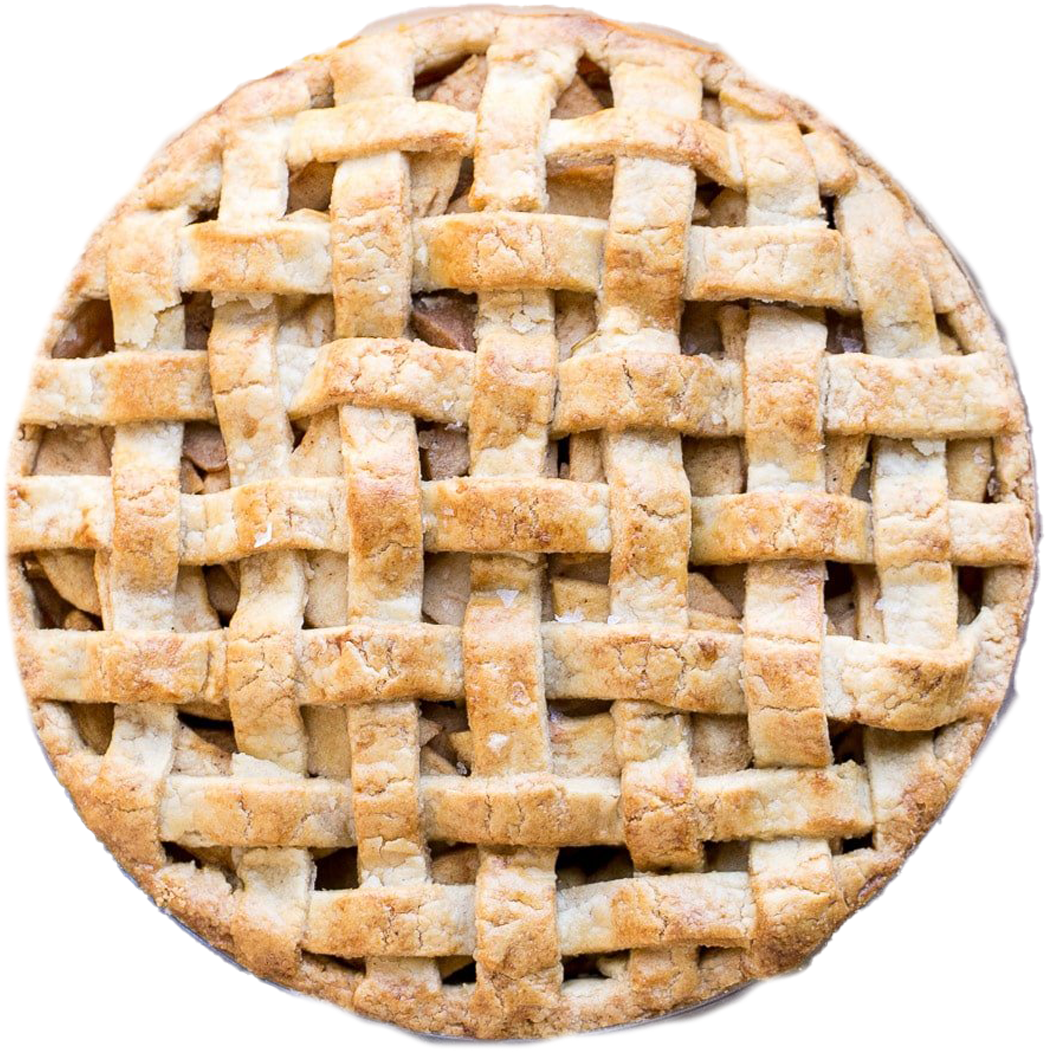 Golden Lattice Pie Crust PNG Image