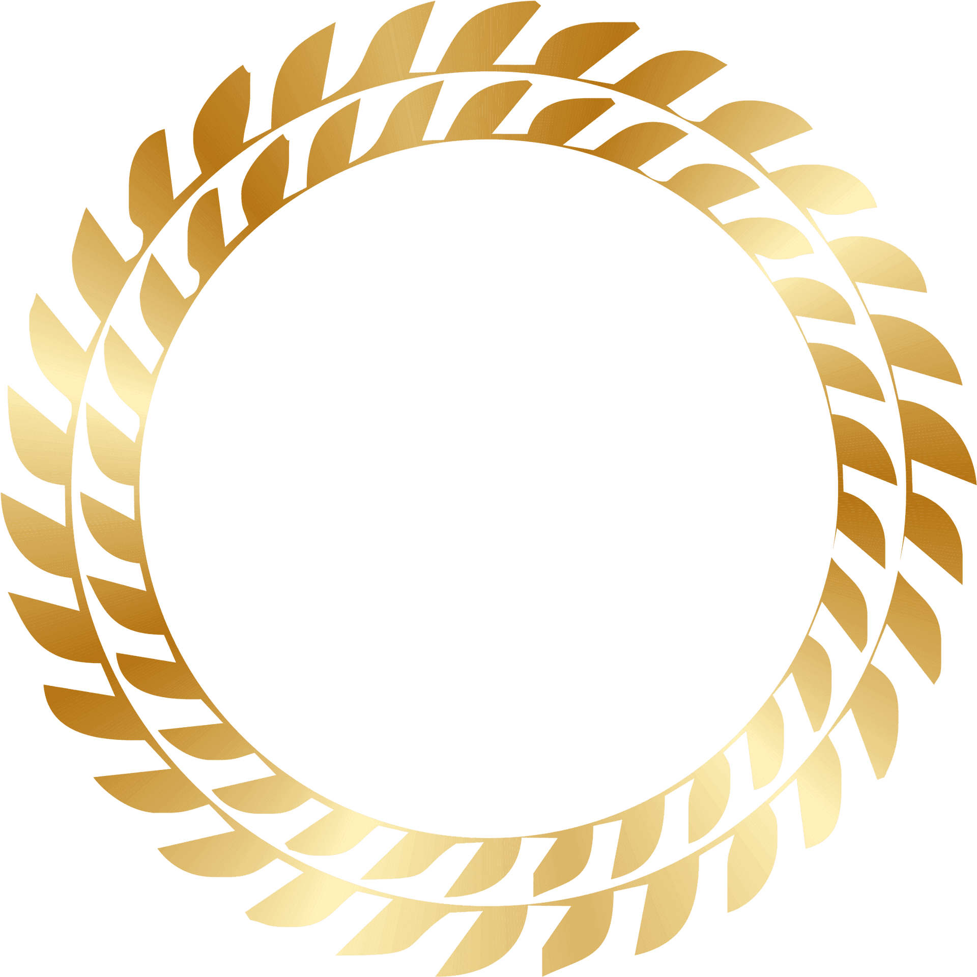 Golden Laurel Wreath Graphic PNG Image