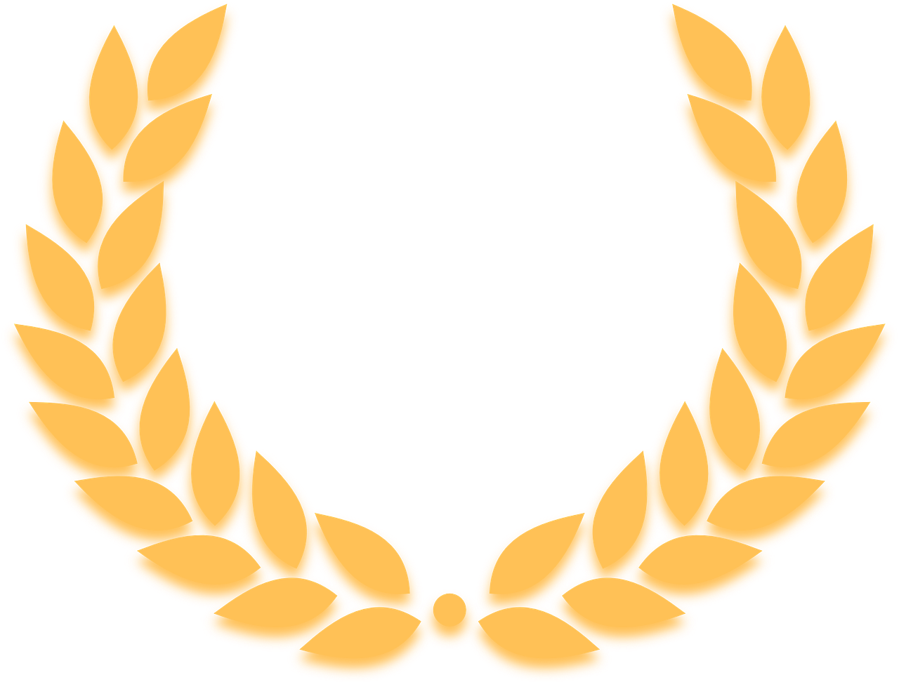 Golden Laurel Wreath Graphic PNG Image