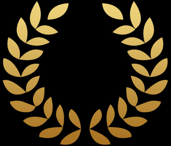 Golden Laurel Wreath Graphic PNG Image