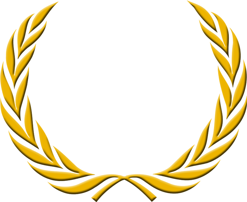 Golden Laurel Wreath Graphic PNG Image