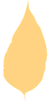 Golden Leaf Silhouette PNG Image