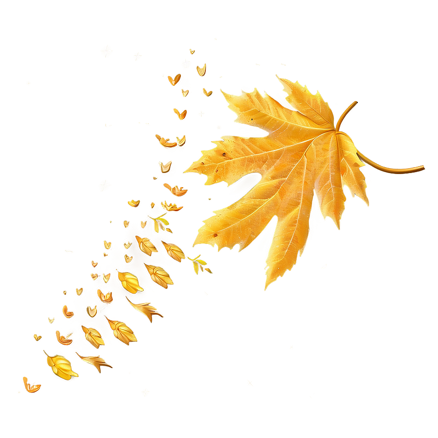 Golden Leaves Falling Png 22 PNG Image