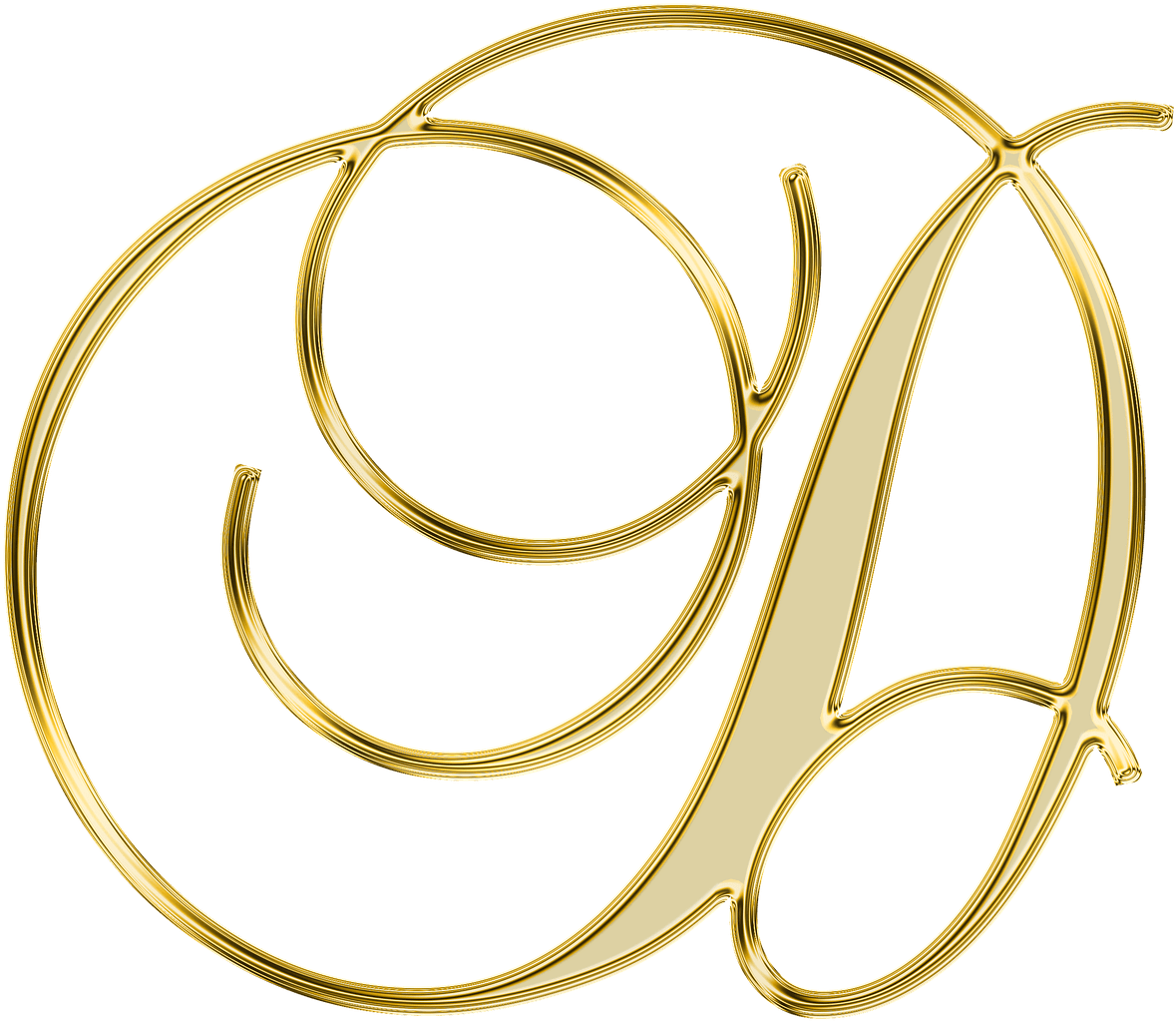 Golden Letter B Design PNG Image