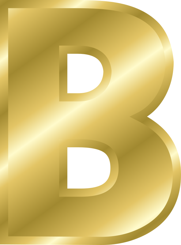 Golden Letter B Graphic PNG Image