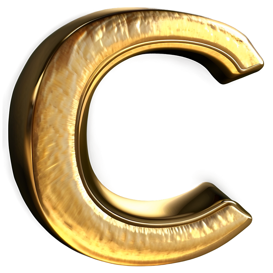 Golden Letter C Png 06112024 PNG Image