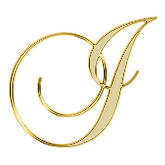 Golden Letter D Design PNG Image