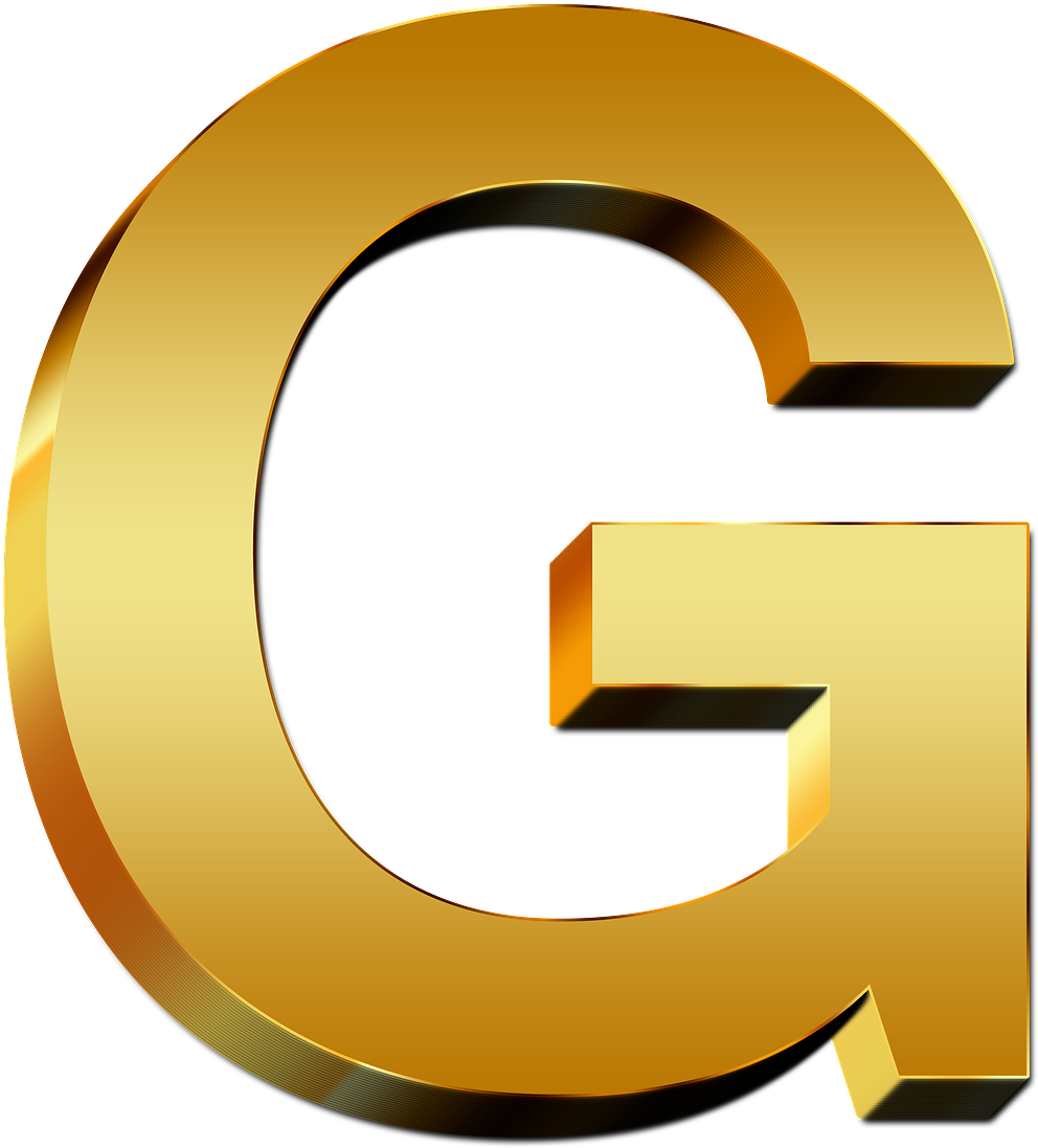 Golden Letter G Graphic PNG Image