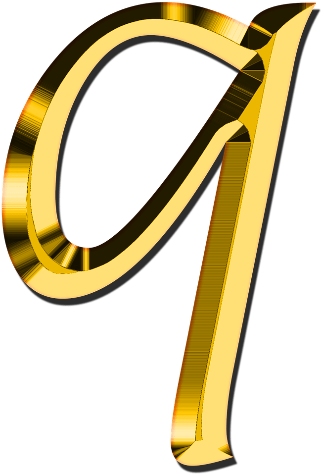 Golden Letter Q Graphic PNG Image