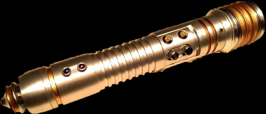 Golden Lightsaber Hilt PNG Image