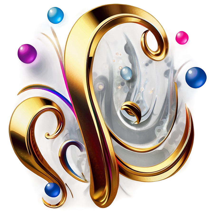 Golden Line Swirl Element Png 06262024 PNG Image