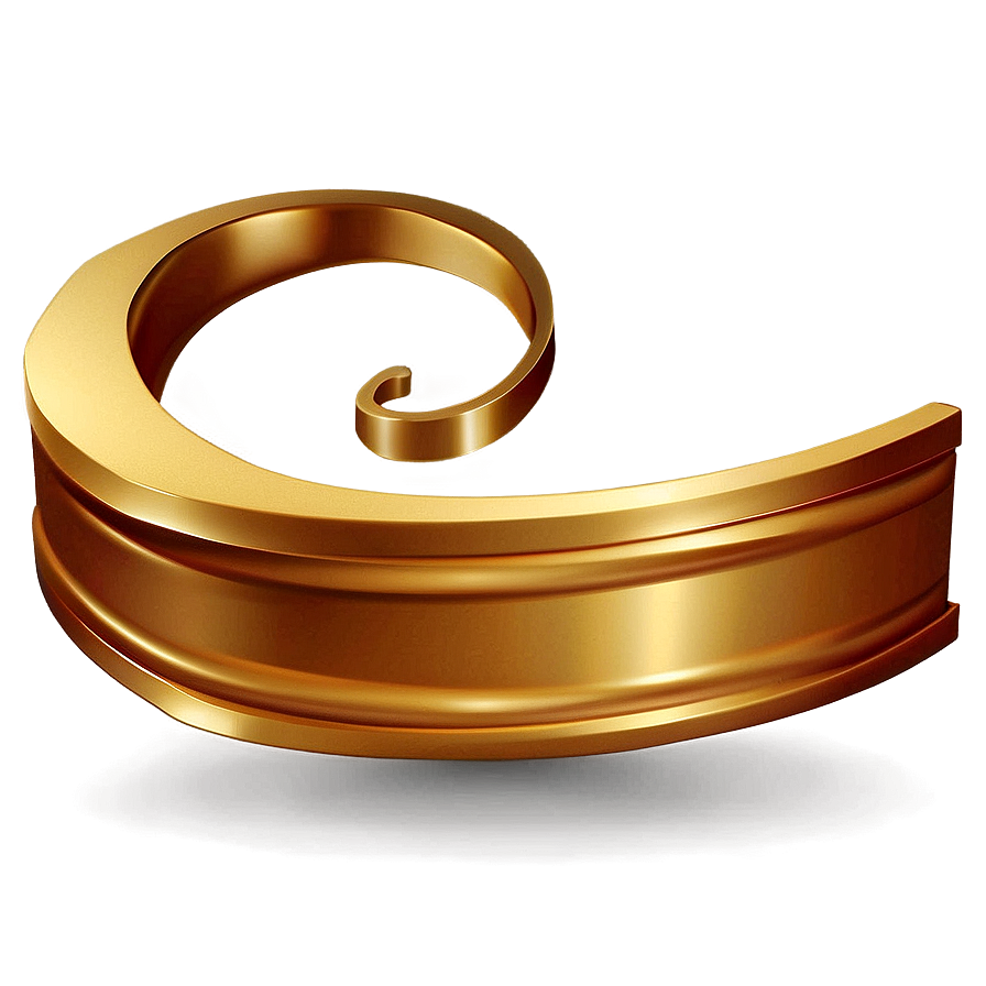 Golden Line Swirl Element Png Yfp PNG Image