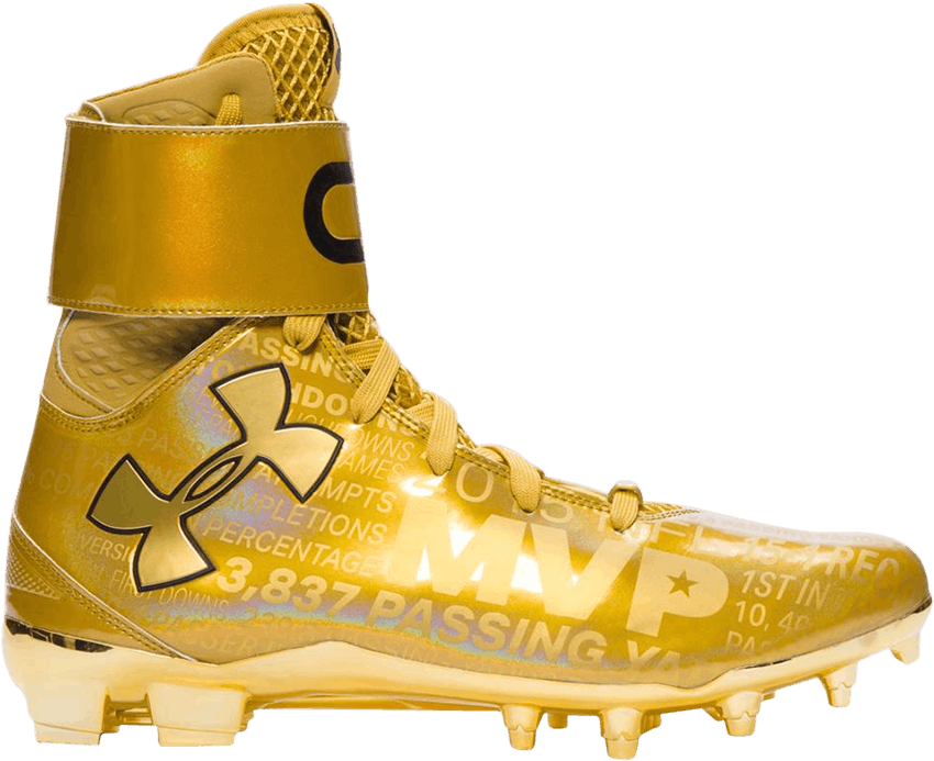 Golden M V P Football Cleat PNG Image