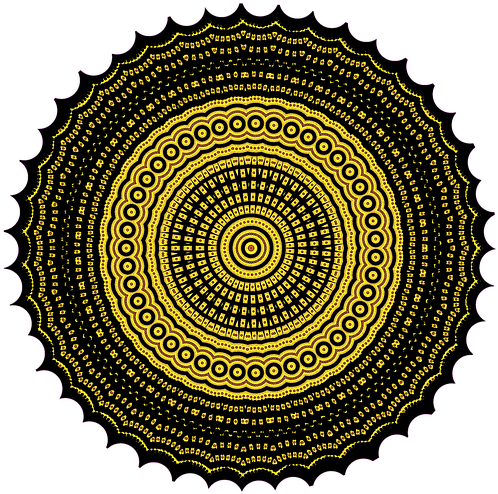 Golden Mandala Pattern PNG Image