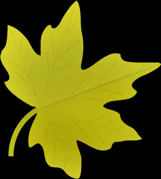 Golden Maple Leaf Clipart PNG Image