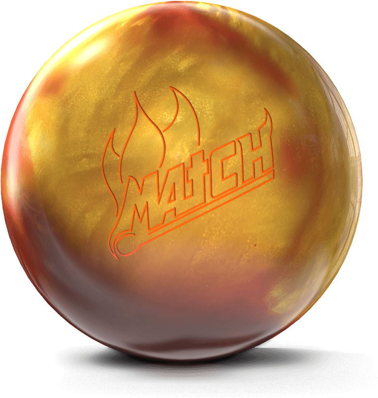 Golden Match Bowling Ball PNG Image