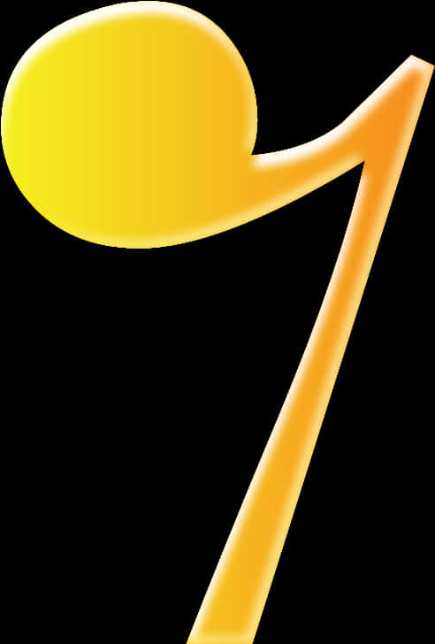 Golden Music Note Graphic PNG Image